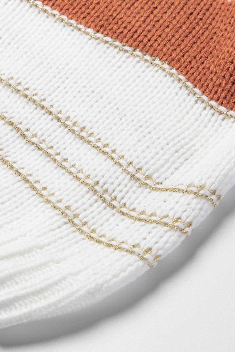 Striped Round Neck Dropped Shoulder Sweater - Love Salve