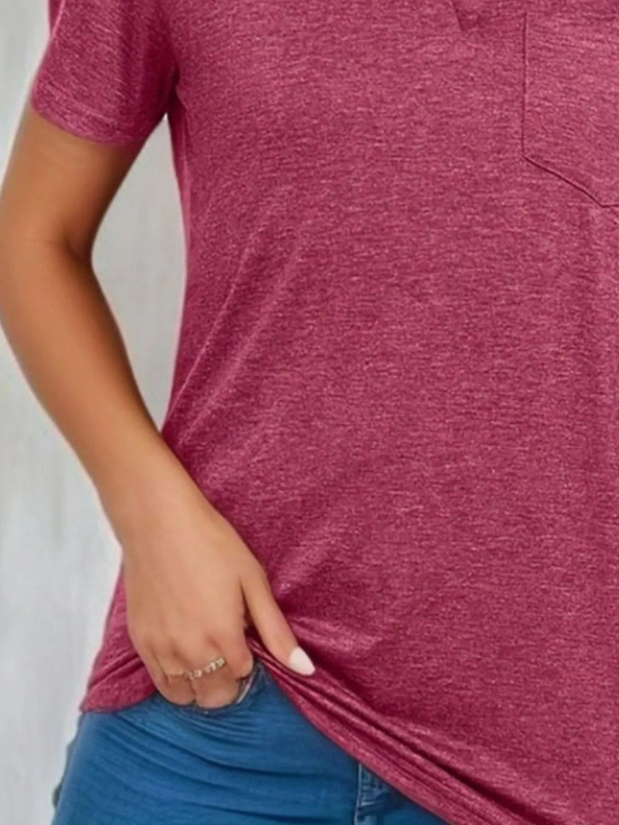 Stylish Johnny Collar Short Sleeve Top for Casual Wear - Love Salve