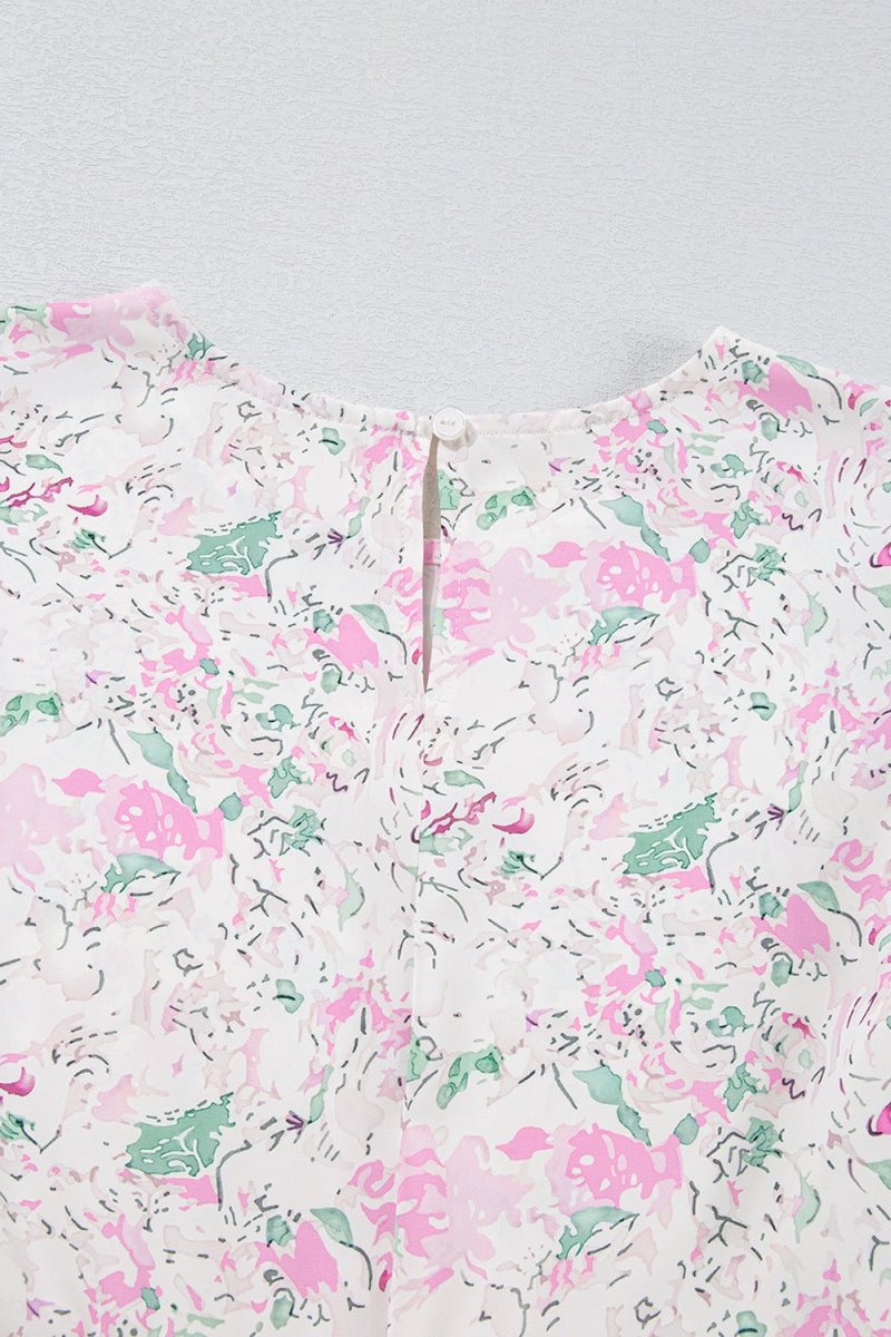 Stylish Printed Round Neck Long Sleeve Blouse for Women - Love Salve 