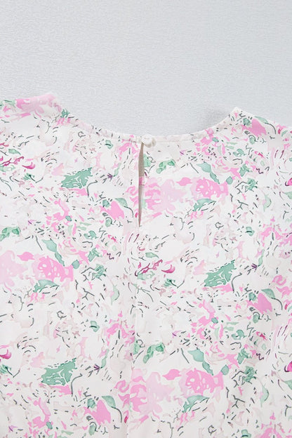 Stylish Printed Round Neck Long Sleeve Blouse for Women - Love Salve 