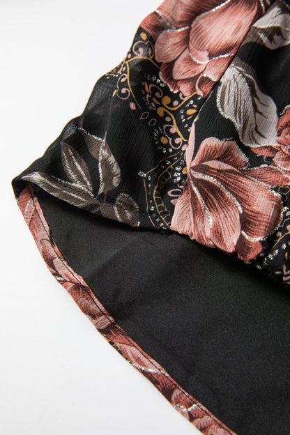Stylish Printed Surplice Long Sleeve Blouse for Women - Love Salve 