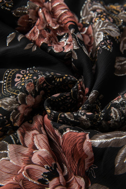 Stylish Printed Surplice Long Sleeve Blouse for Women - Love Salve 