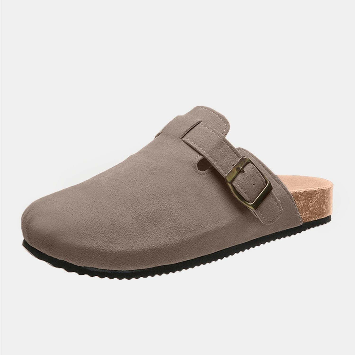 Suede Closed Toe Buckle Slide - Love Salve