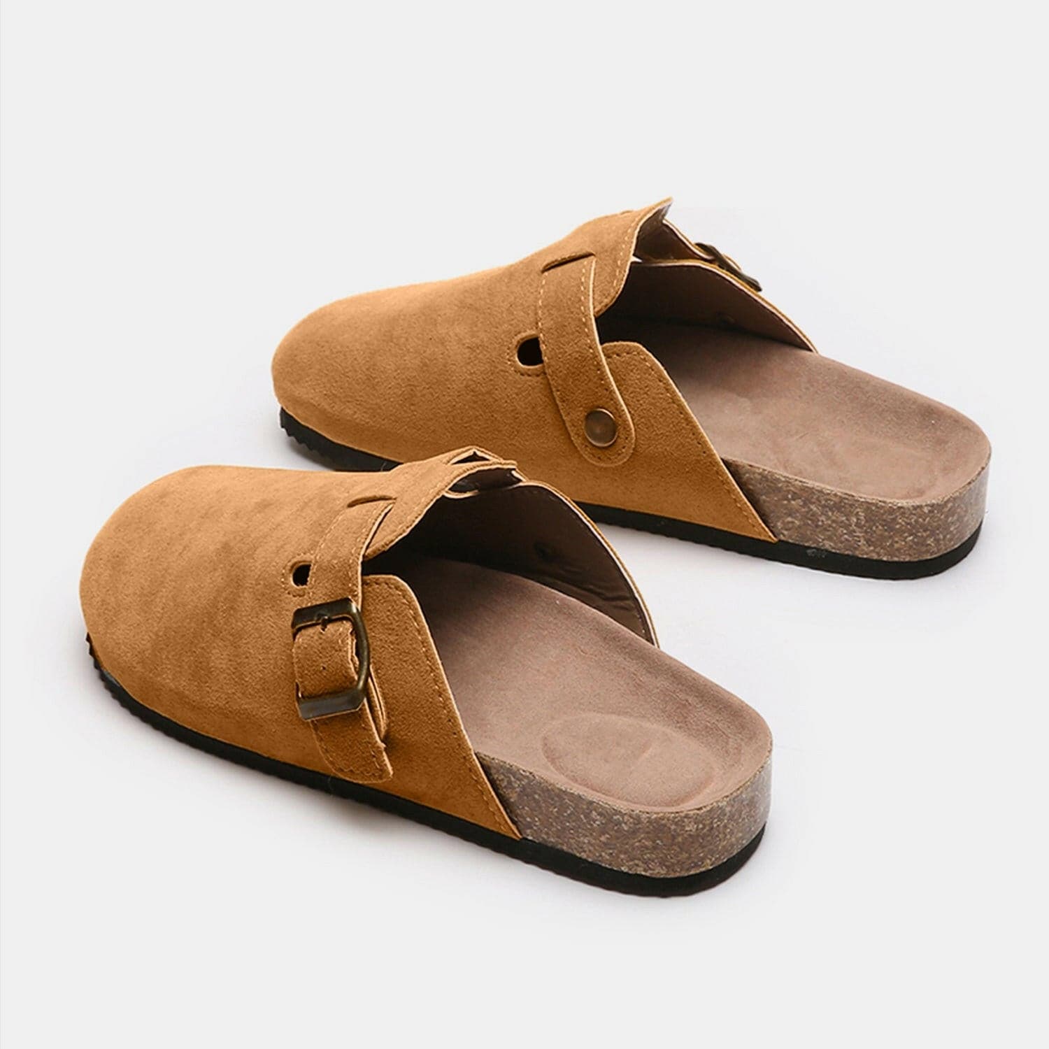 Suede Closed Toe Buckle Slide - Love Salve