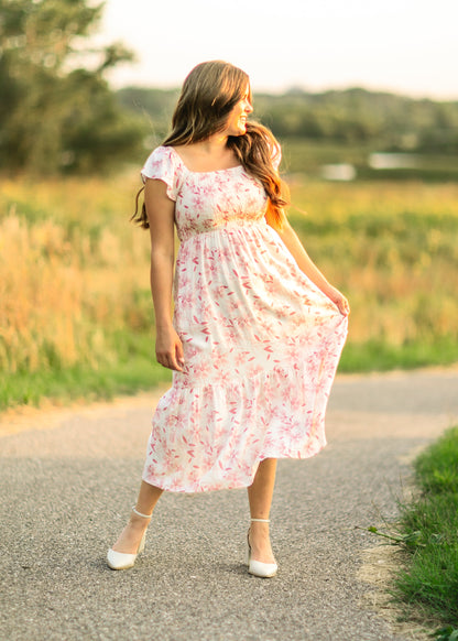 Summer Cap Sleeve Midi Dress - FINAL SALE