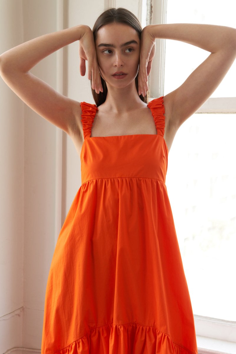 SUNBEAM SPLENDOR WOVEN MIDI DRESS - Love Salve