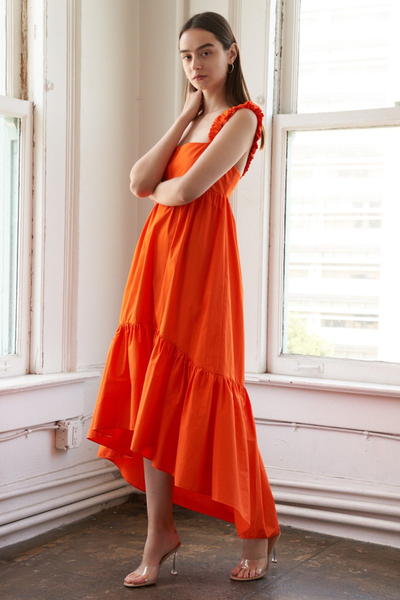 SUNBEAM SPLENDOR WOVEN MIDI DRESS - Love Salve