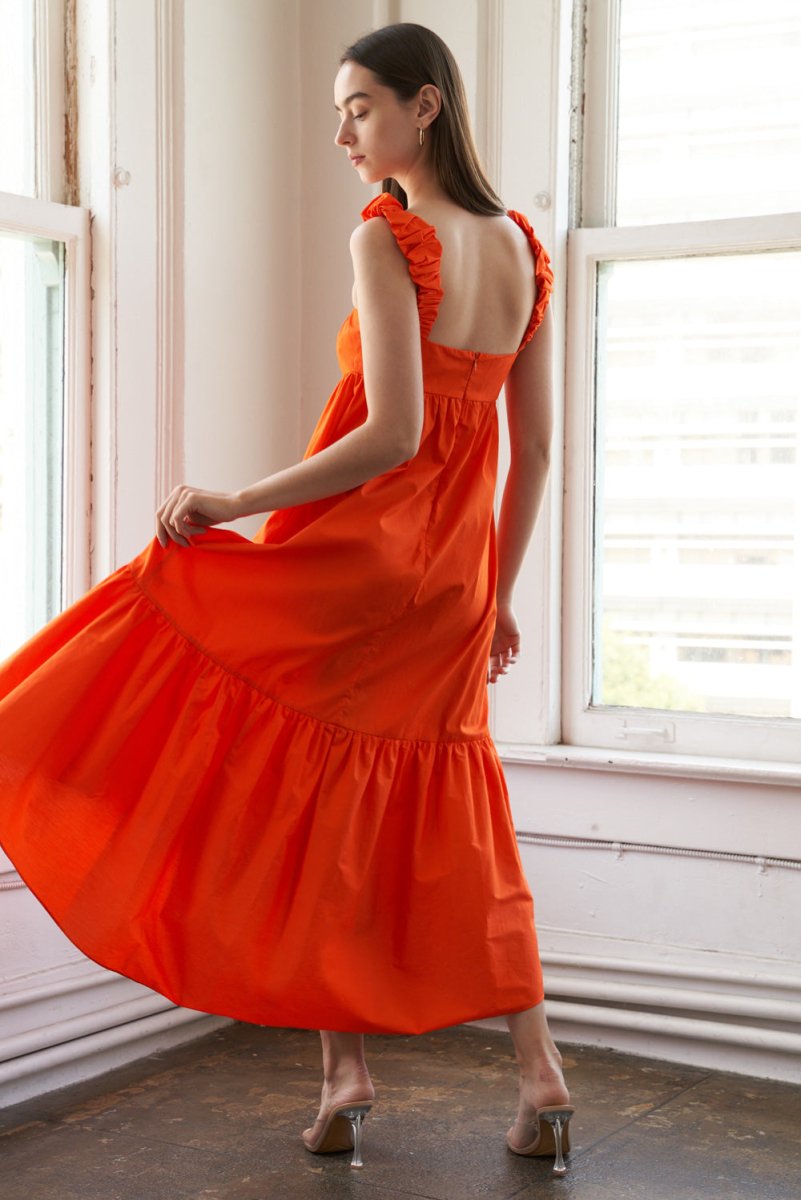 SUNBEAM SPLENDOR WOVEN MIDI DRESS - Love Salve