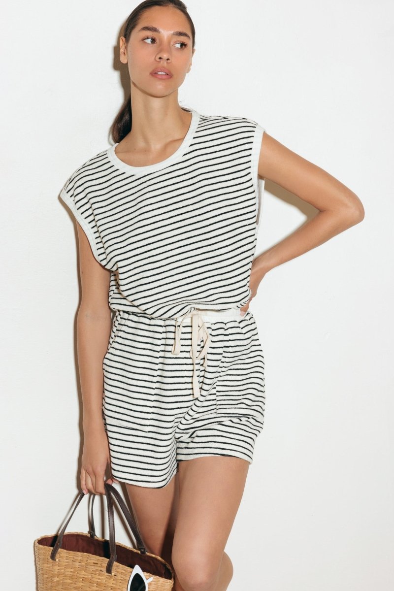 SUNSET COVE STRIP ROMPER - Love Salve