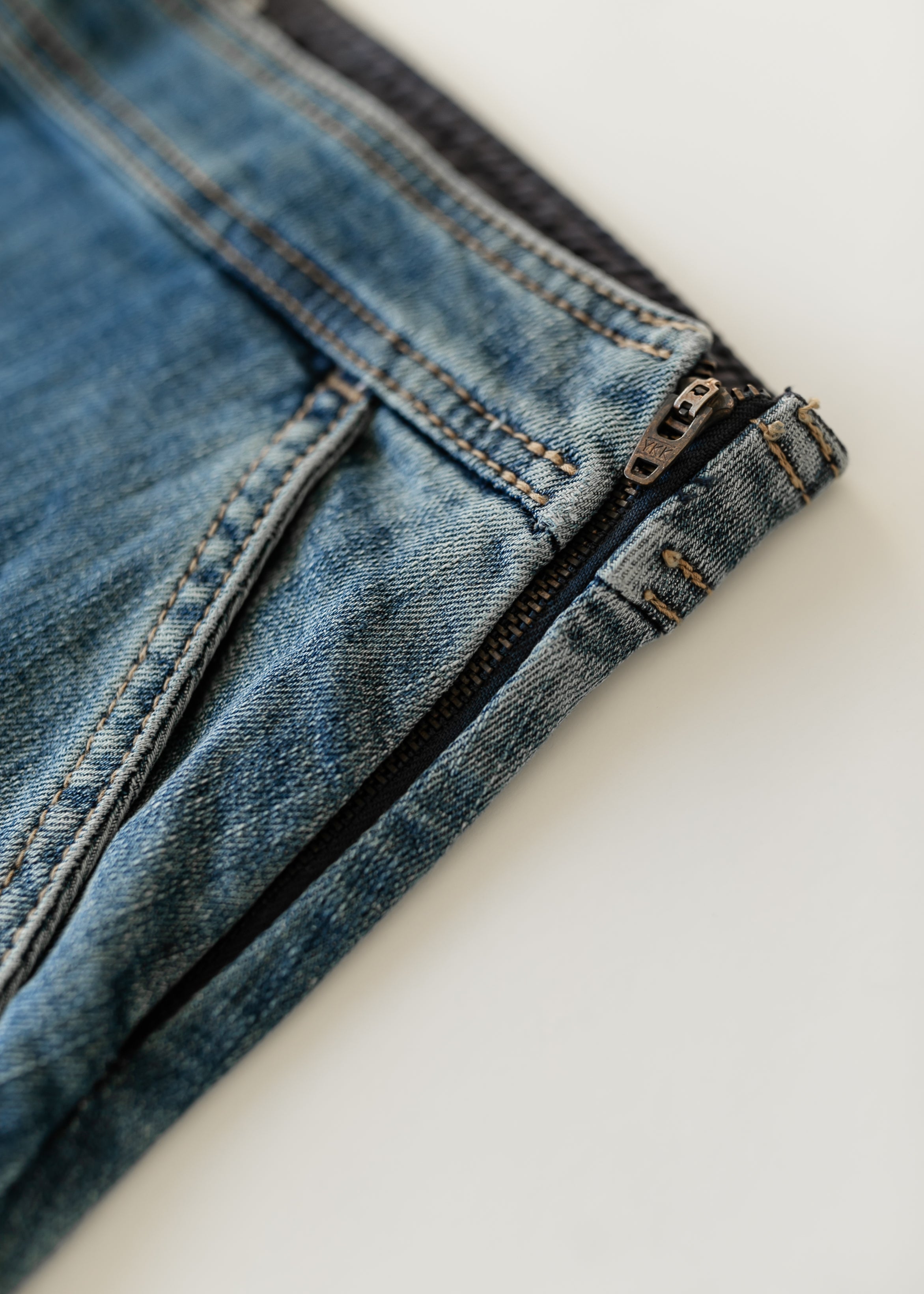 Sutton Side Zip A-line Denim Midi Skirt - FINAL SALE Inherit Co.