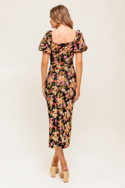 SWEET AT HEART WOVEN MIDI DRESS - Love Salve