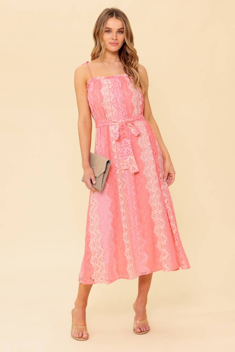 TAILOR MADE FOR YOU WOVEN LACE MIDI DRESS - Love Salve