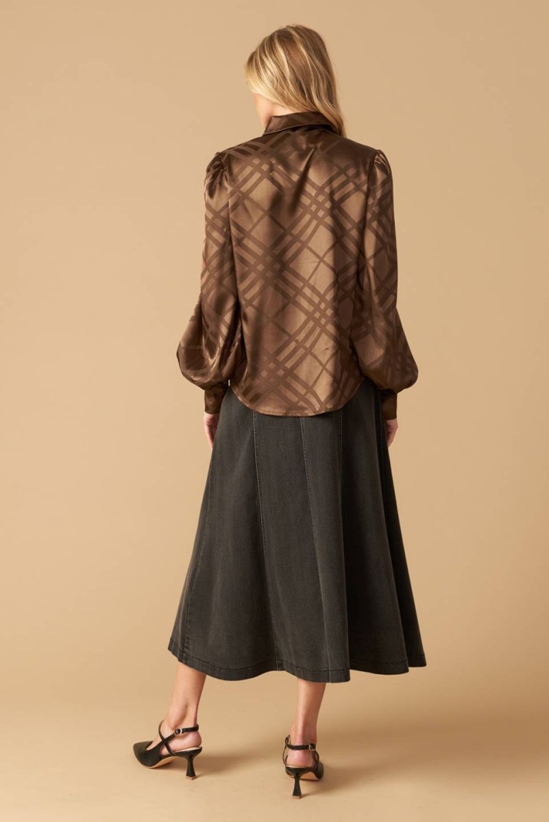 THE ART OF BALANCE WOVEN SATIN TOP - Love Salve