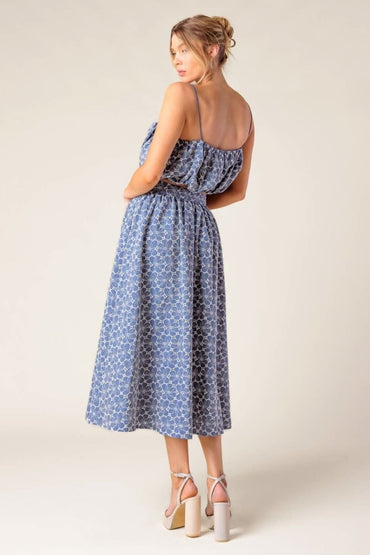 THE BEAUTY OF NOW WOVEN EYELET TOP AND SKIRT SET - Love Salve
