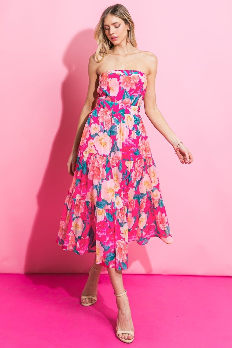 THE SUN FOR ME WOVEN MIDI DRESS - Love Salve