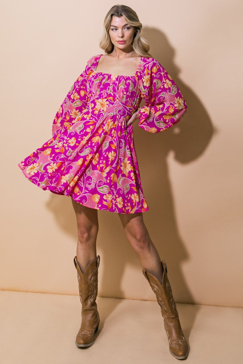 THRIVING ALL NIGHT WOVEN MINI DRESS - Love Salve
