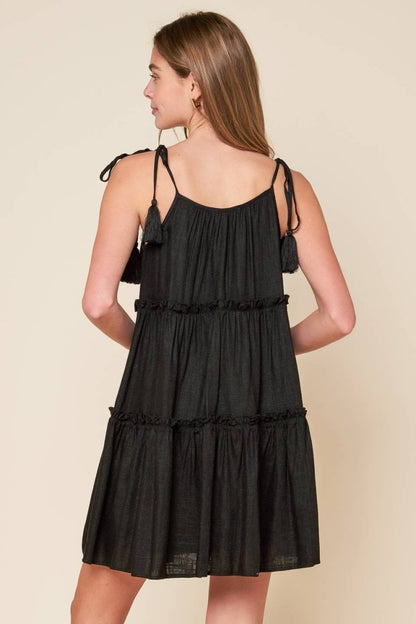 THROUGH THE ARBOR WOVEN MINI DRESS - Love Salve 