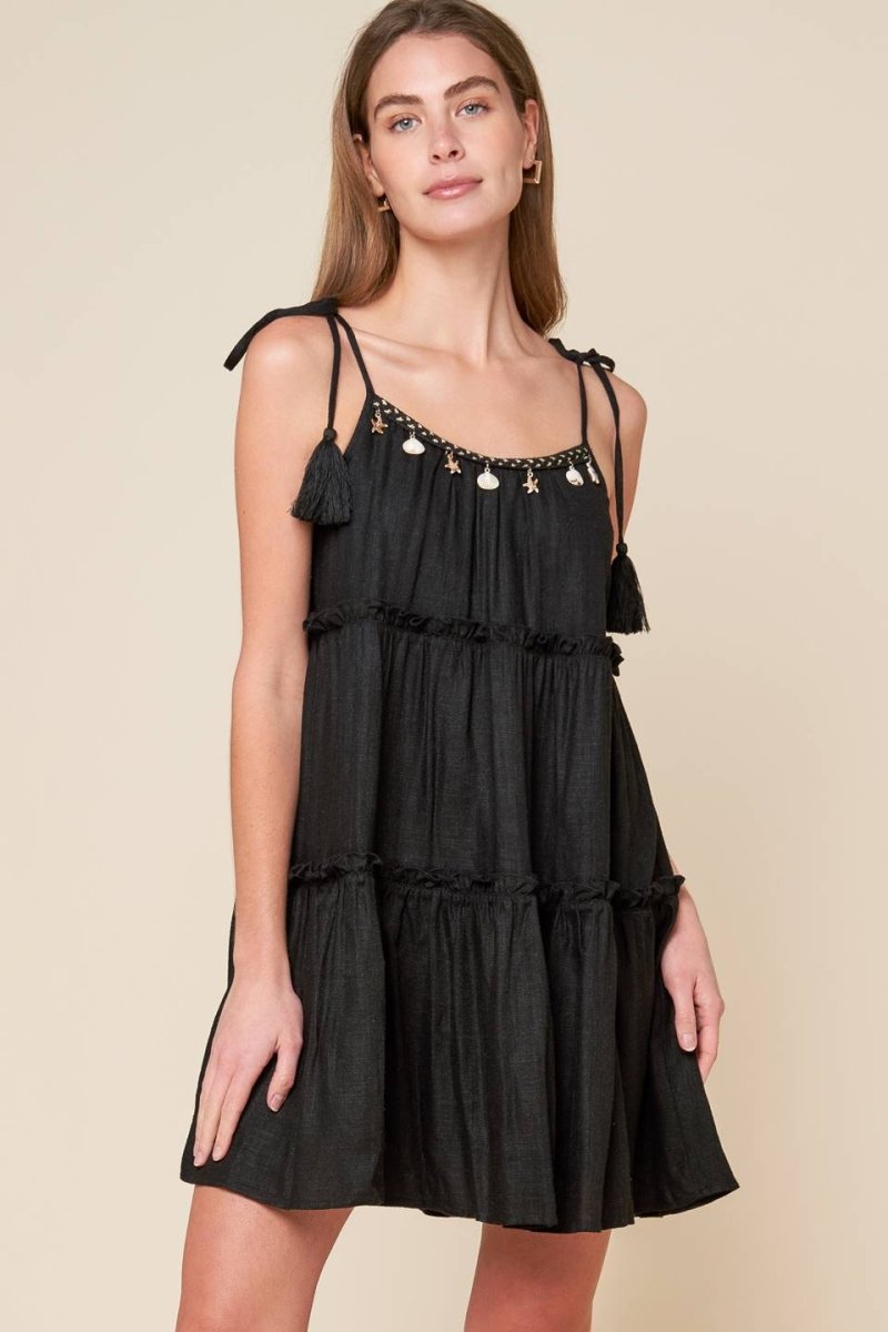 THROUGH THE ARBOR WOVEN MINI DRESS - Love Salve 