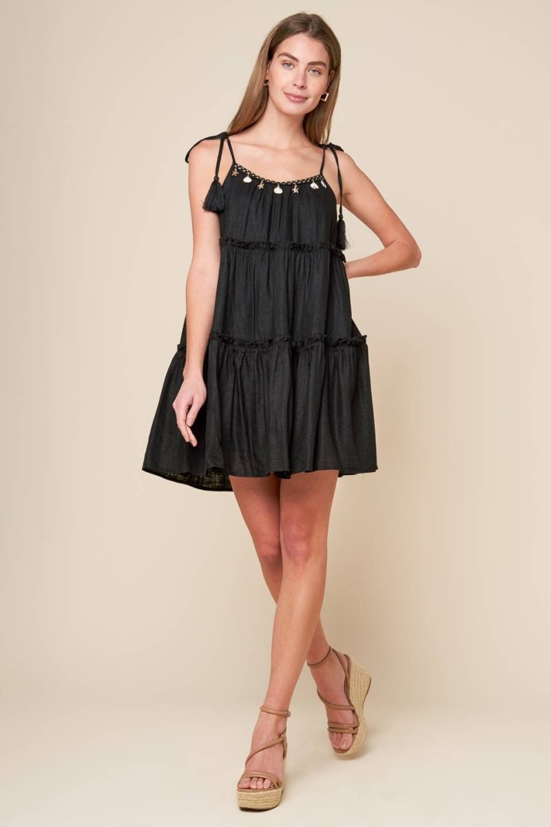 THROUGH THE ARBOR WOVEN MINI DRESS - Love Salve 