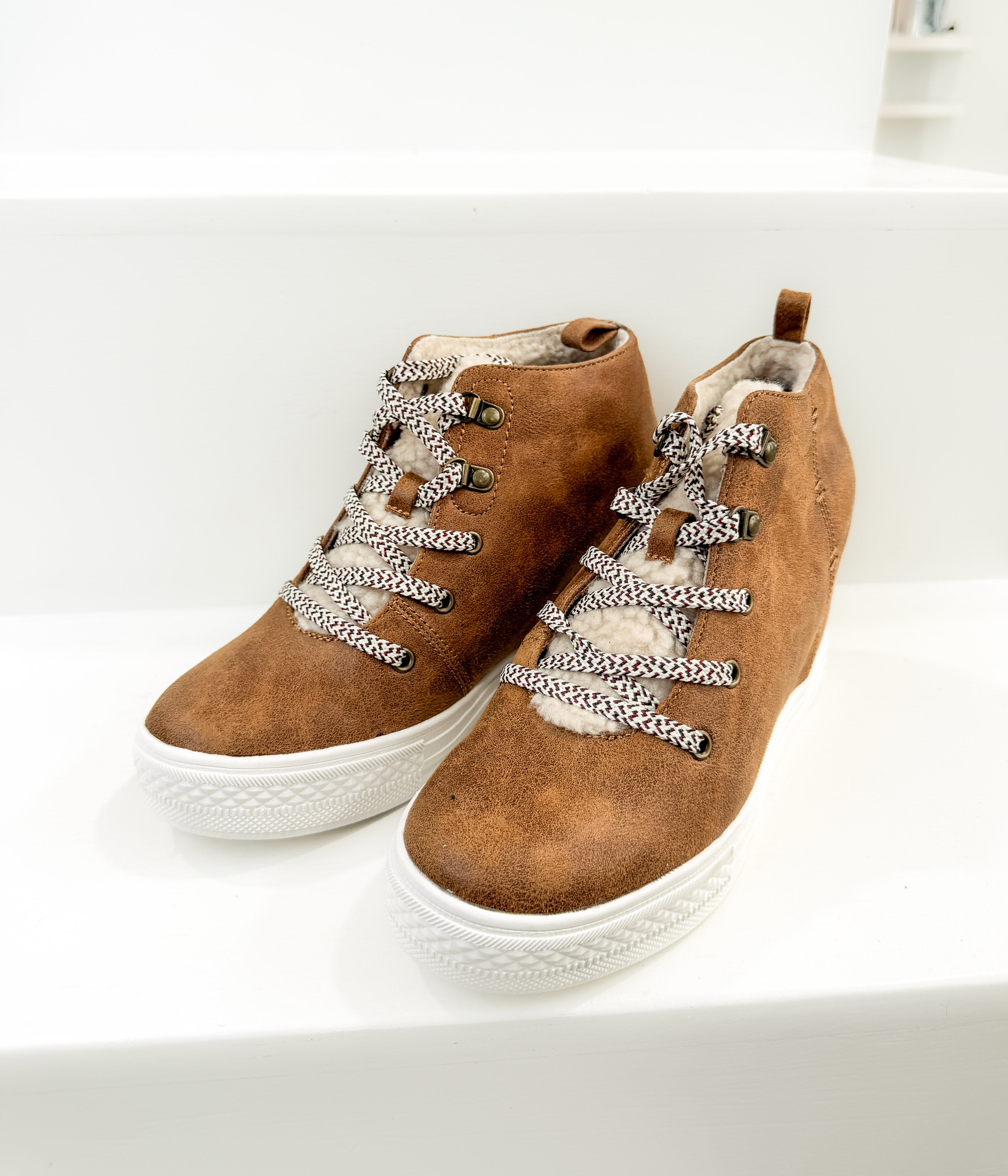 Tiburon Hidden Sneaker Wedge in Tan