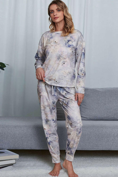 Trendy Tie-Dye Lounge Set: Comfy Crewneck Top and JoggersTrendy Tie-Dye Lounge Set: Comfy Crewneck Top and Joggers
 Unwind in style and comfort with our Trendy Tie-Dye Lounge Set, the epitome of luxurious loungewear. This Love Salve Trendy Tie-Dye Lounge Setlounge