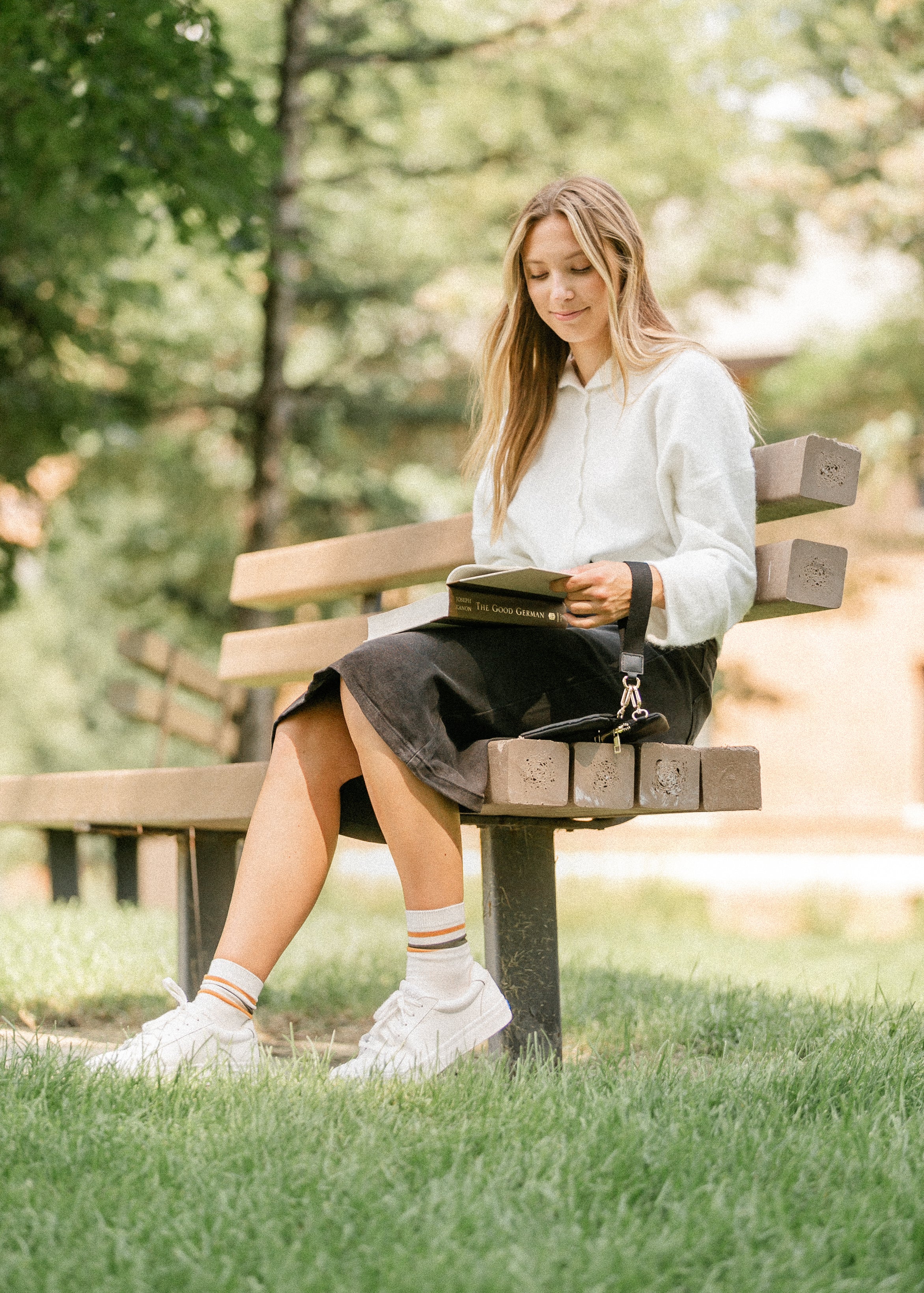 Tiffany Black Denim Midi Skirt Inherit Co.