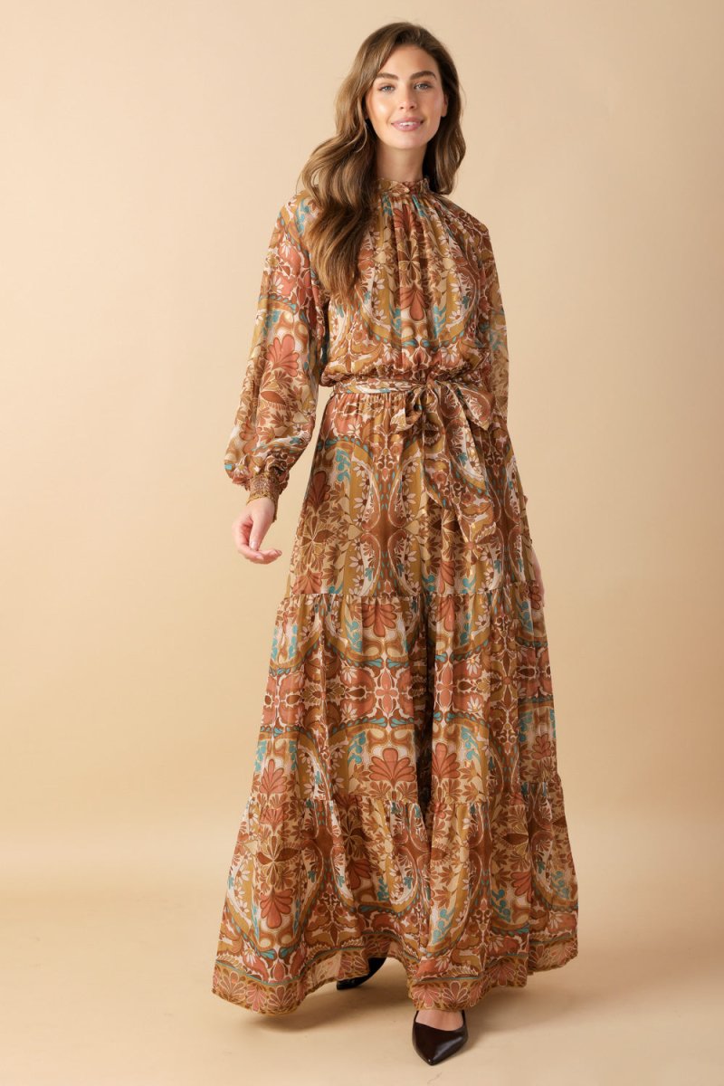 TIMELESS TAPESTRY WOVEN MAXI DRESS - Love Salve