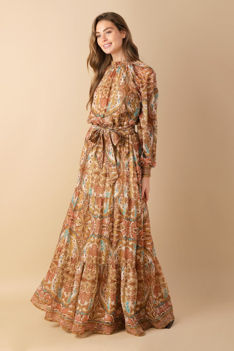 TIMELESS TAPESTRY WOVEN MAXI DRESS - Love Salve