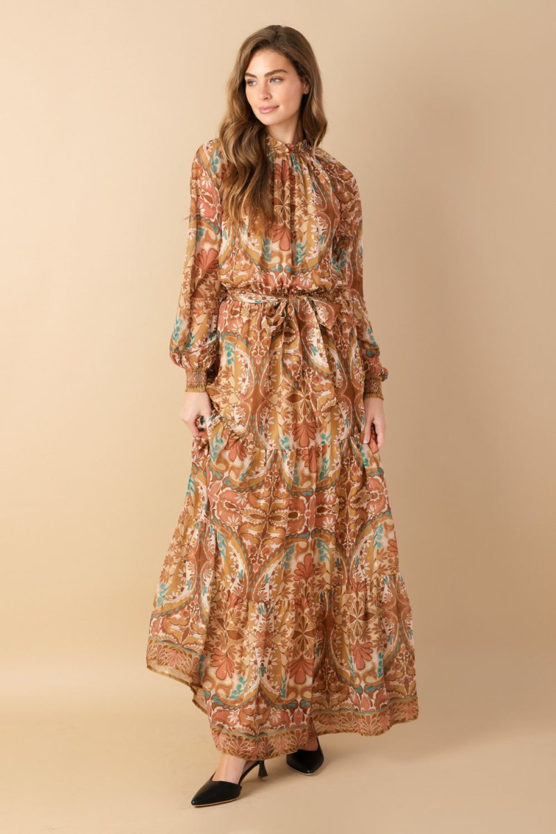TIMELESS TAPESTRY WOVEN MAXI DRESS - Love Salve
