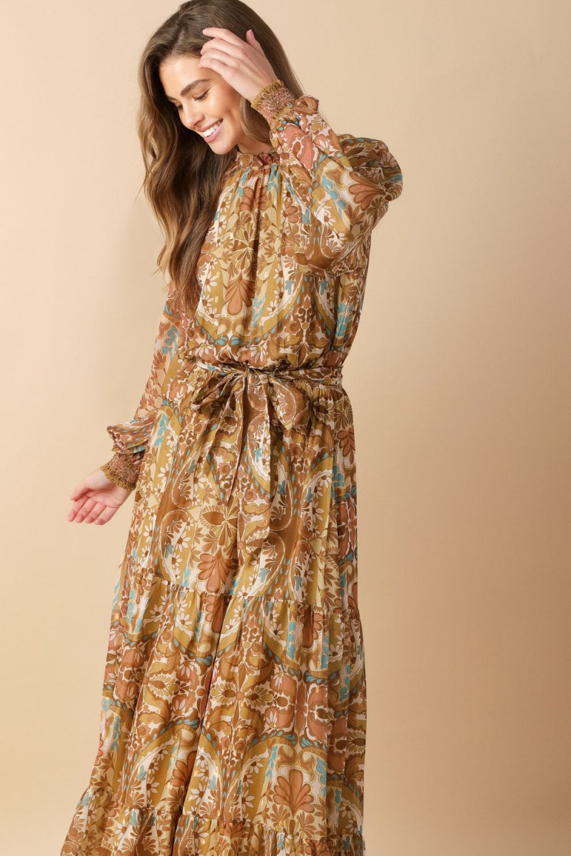 TIMELESS TAPESTRY WOVEN MAXI DRESS - Love Salve