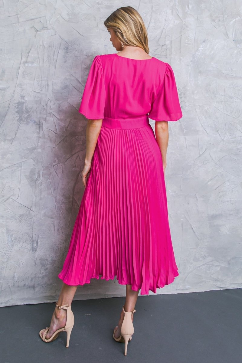 TOO CHIC WOVEN MIDI DRESS - Love Salve