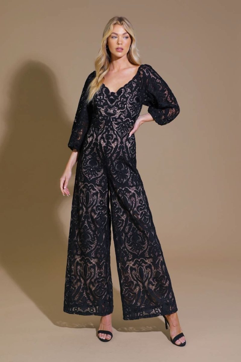 TREASURE TROVE WOVEN LACE JUMPSUIT - Love Salve 