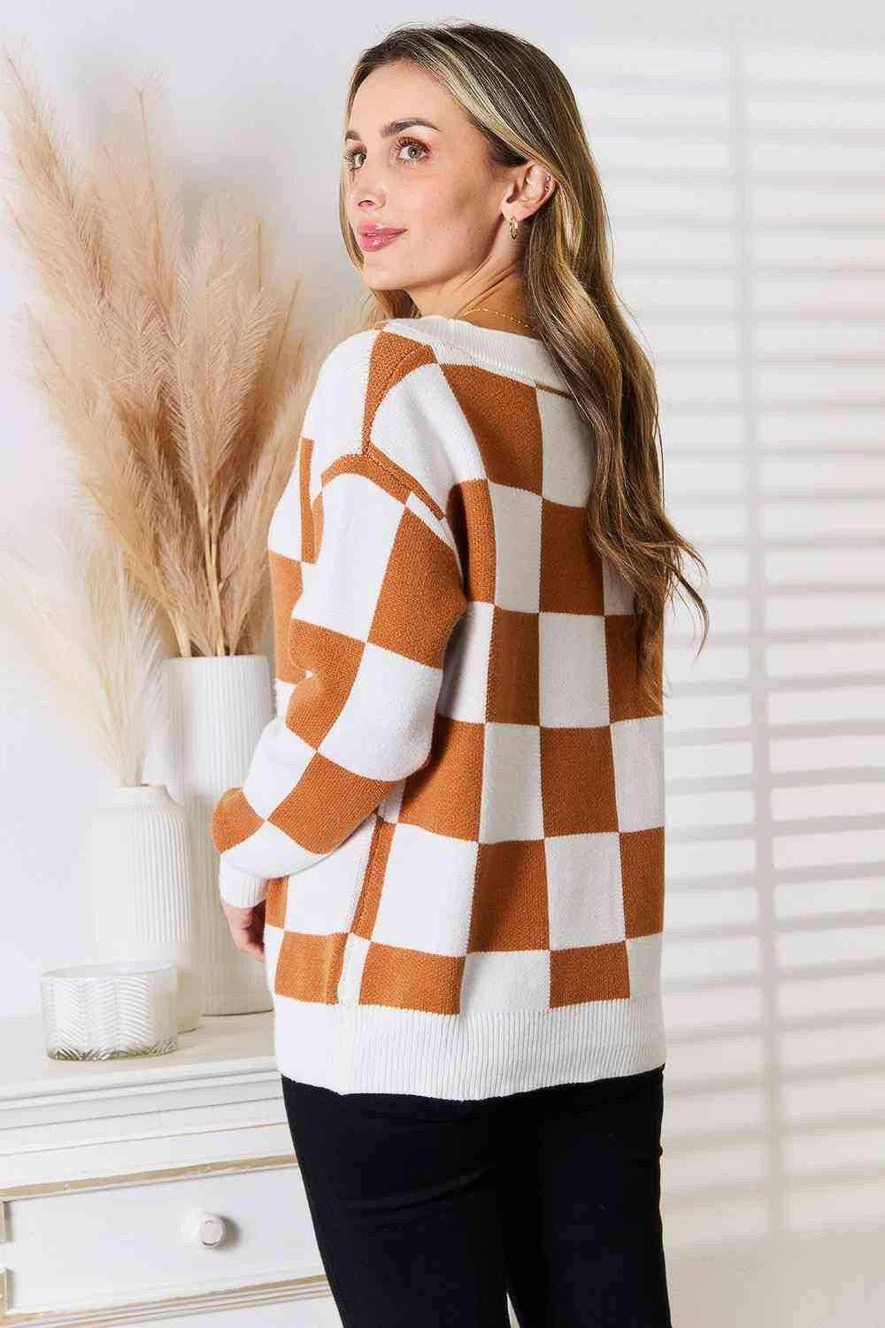 Plush oversized v-neck cardigan 