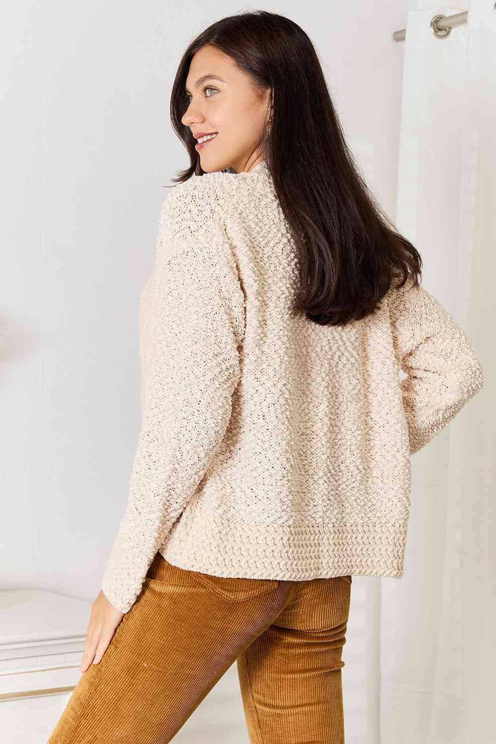 Luxurious Cozy Knit Open Front Cardigan for Effortless Style - Love Salve 