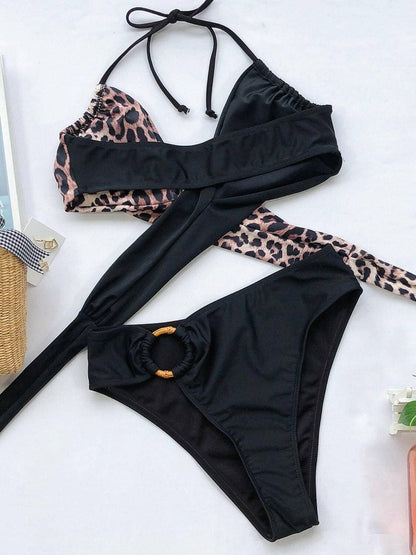 Halter Neck Two-Piece Bikini EnsembleHalter Neck Two-Piece Bikini Ensemble
 Make a statement on the beach with our Halter Neck Two-Piece Bikini Ensemble, designed to elevate your beach style effortlesslLove Salve -Piece Bikini EnsembleApparel