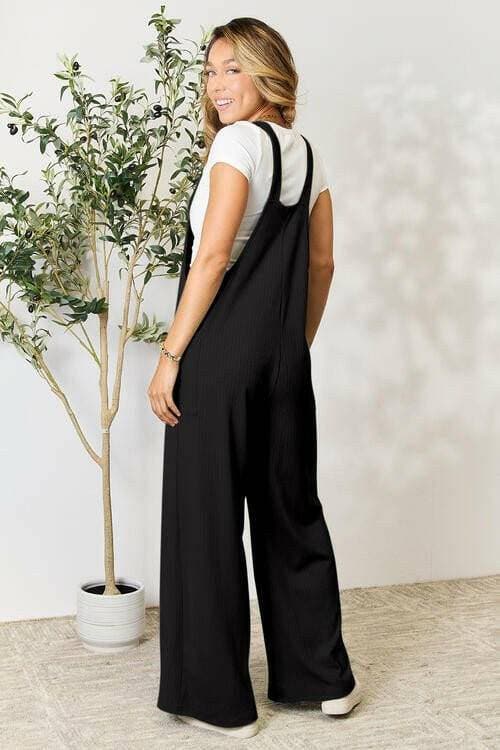 Effortless Style Wide Strap Overalls with Functional Pockets and Flattering Fit - Love Salve 