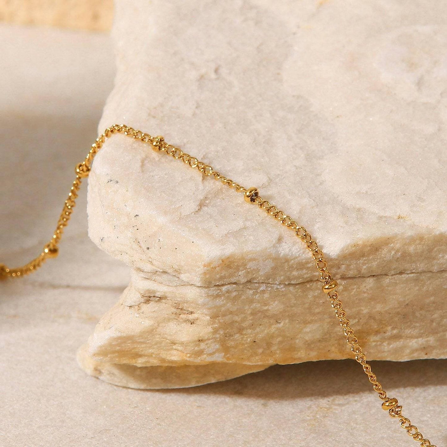 Shining Gold Beaded Anklet - Love Salve 