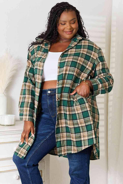 Effortlessly Elegant Plaid Collared Shirt for Timeless Style - Love Salve 