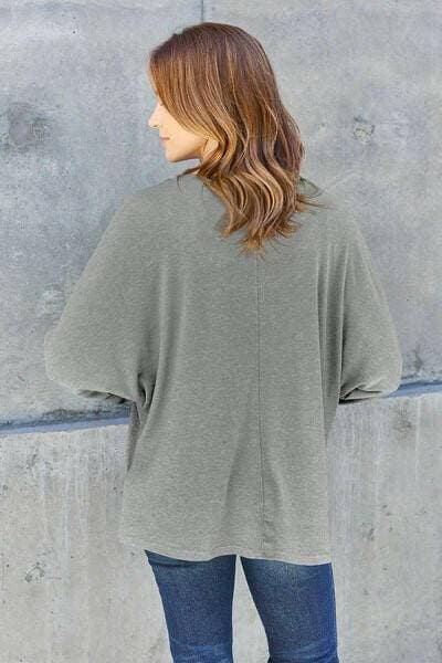 Elegant Round Neck Tee: Luxe Comfort & Versatility - Love Salve 