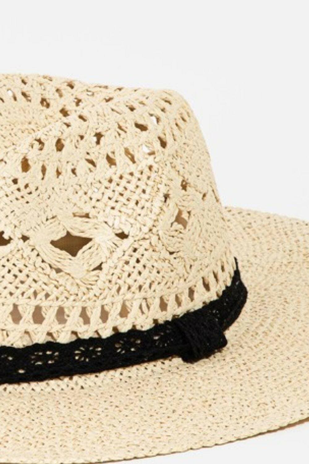 Chic Lace-Embellished Wide Brim Sun Hat for Sophisticated Sun Protection - Love Salve 