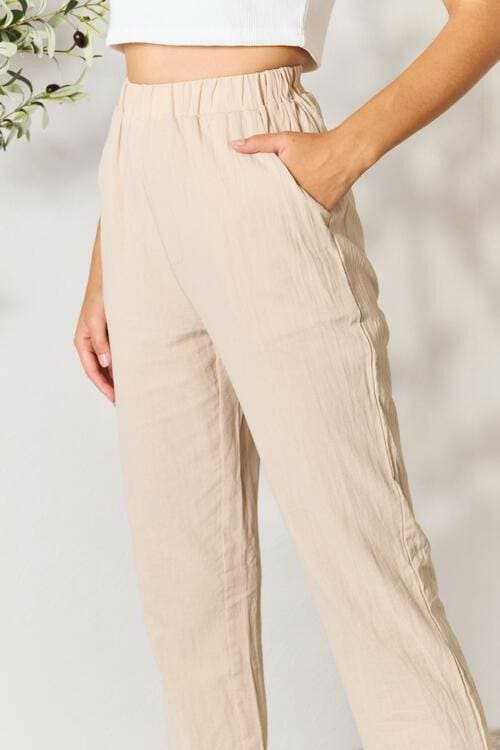 Sophisticated Pull-On Trousers with Handy Pockets - Love Salve 