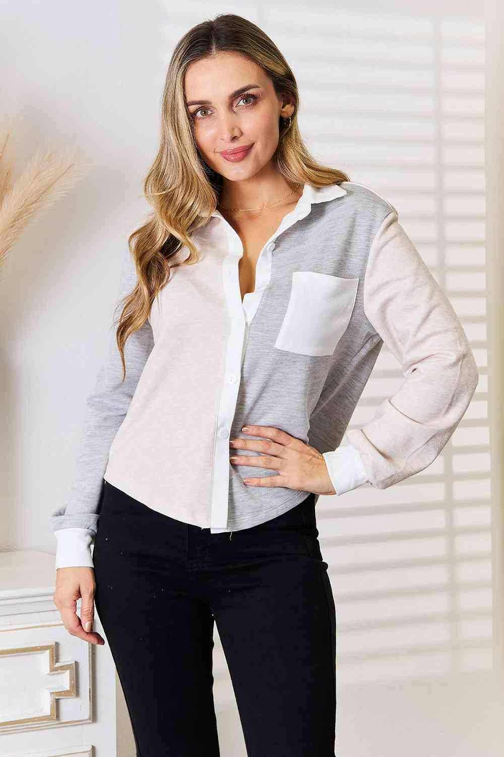 Contemporary Chic Color Block Top - Love Salve 