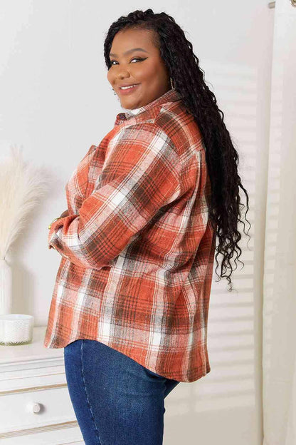 Plaid Button-Up Shirt with Contemporary Flair - Love Salve 