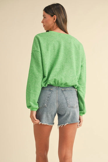 Malibu vintage crop sweatshirt - Love Salve 