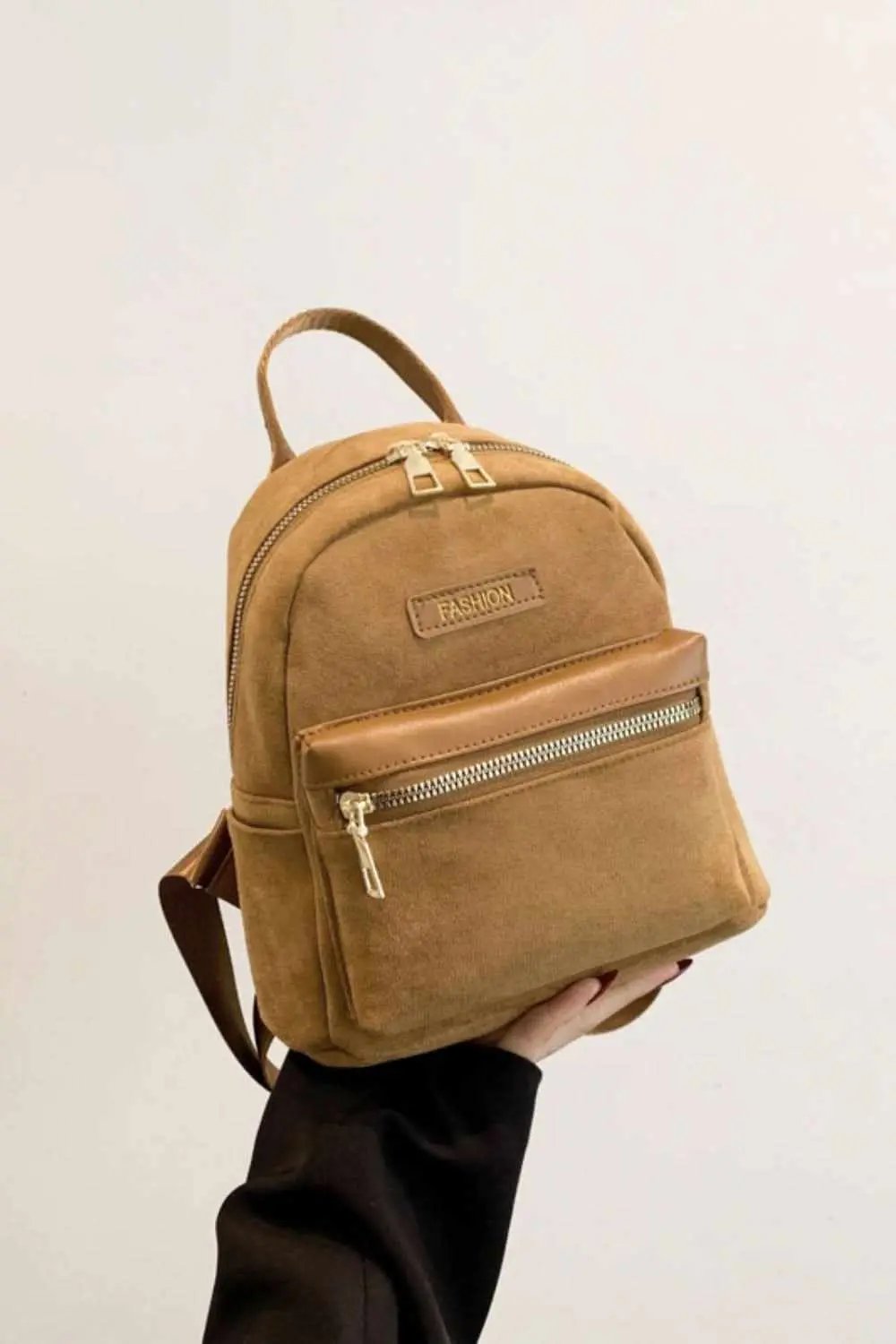Stylish suede mini backpack - Love Salve 