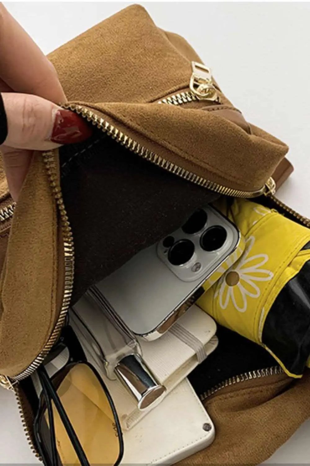 Stylish suede mini backpack - Love Salve 