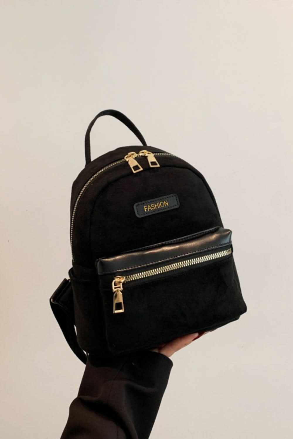 Stylish suede mini backpack - Love Salve 
