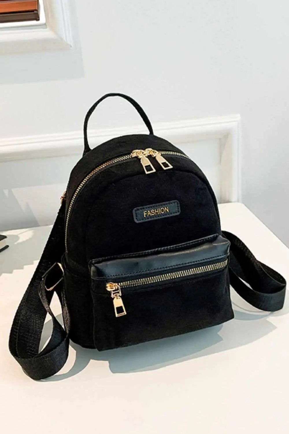 Stylish suede mini backpack - Love Salve 