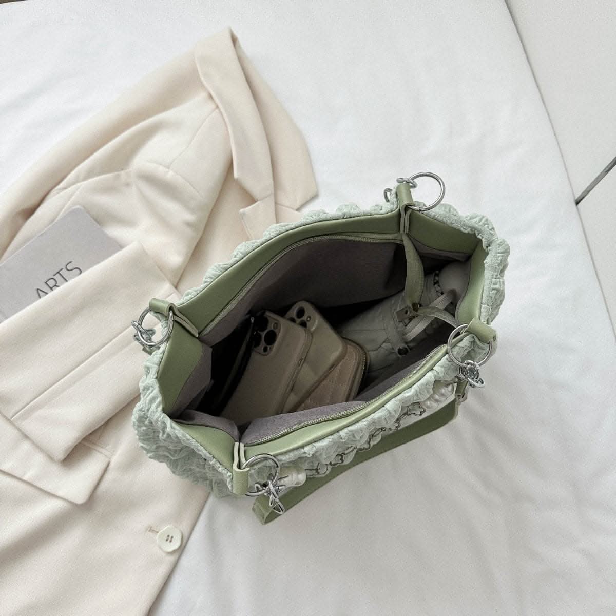 Stylish bubble tote bag - medium size - Love Salve 