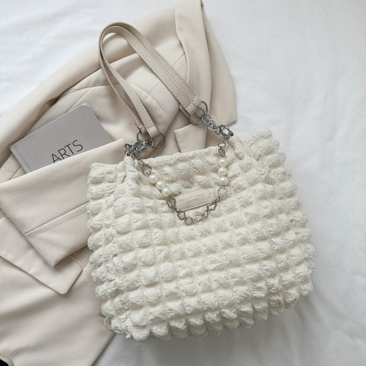Stylish bubble tote bag - medium size - Love Salve 